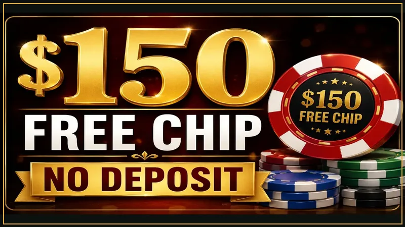 Free trial casino chips and gift voucher box on golden felt table